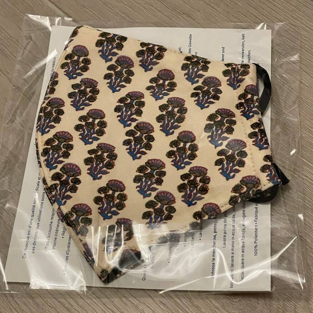 Tory Burch Printed Two Layer Adjustable Face Mask New Limited Print